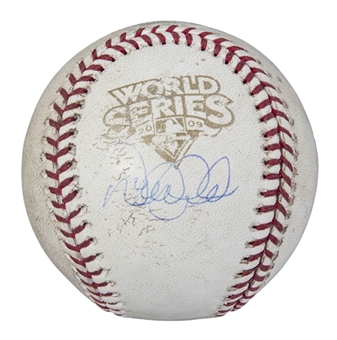 2009 Derek Jeter Signed OML Selig World Series Used Baseball Used on 11/2/2009 (Game 5) (MLB Authenticated & Steiner)